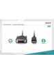 Kabel ASM AK-340301-020-S ASSMANN Kabel Displayport 1.1a z zatrzaskiem Typ DP/DVI-D (24+1) M/M czarny 2m