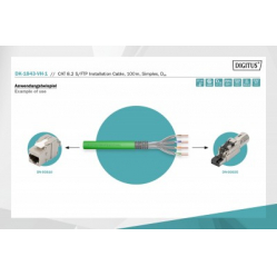 Kabel DIGITUS CAT 8.2 S-FTP 2000MHz AWG 22/1 Dca 100m zielony