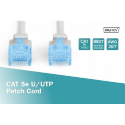 Kabel DIGITUS DK-1512-150 patch cord UTP CAT.5E szary 15m