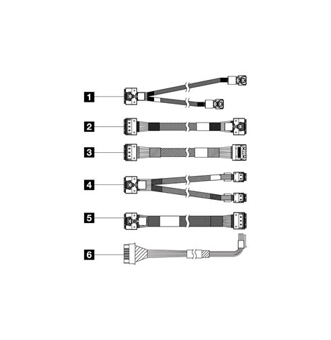 Lenovo ThinkSystem SR650 V3 2.5 Chassis Front BP1 SAS/SATA Cable Kit