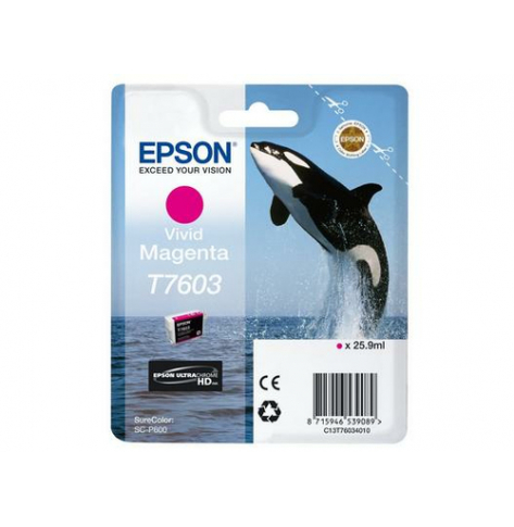 Drukarka EPSON T7603 ink cartridge vivid magenta high capacity 25 9ml 1356 pages 1-pack