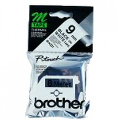 BROTHER MK221 tape cassette 9mmx8m white black none laminate for P-touch 60 65 75 80 85 110