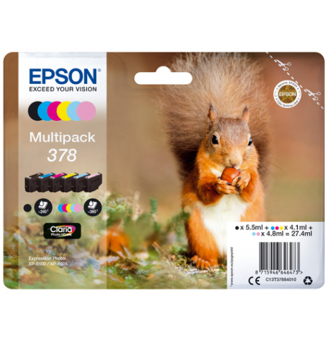 EPSON C13T37884010 Multipack Epson C13T37884010 6-colours Claria Photo HD 378