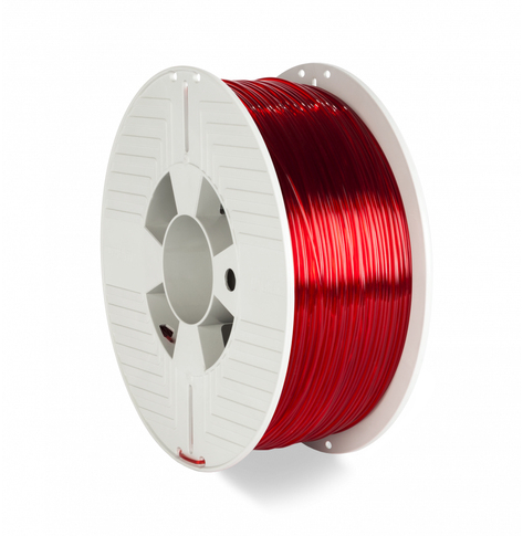 Filament VERBATIM 55054 / PETG / CZERWONY TRANSPARENTNY / 1,75 mm / 1 kg