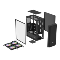 Obudowa NATEC Fury Shobo SH4F RGB Midi Tower z oknem czarna