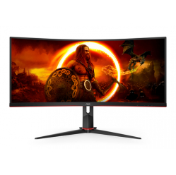 Monitor AOC CU34G2XP/BK 34 UWQHD VA 180hz High adjustable Stand HDR Freesync Premium USB 4x3.0 DP HDMI