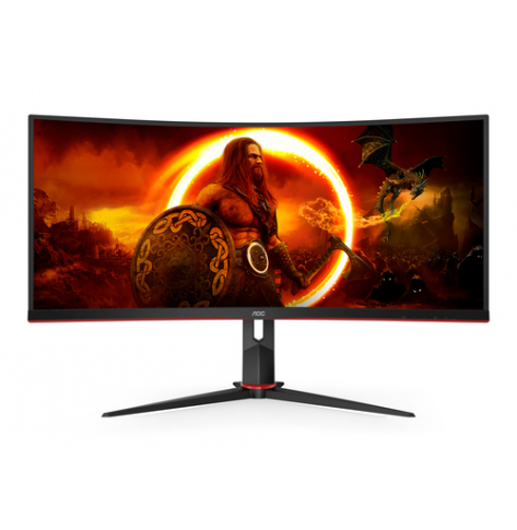 Monitor AOC CU34G2XP/BK 34 UWQHD VA 180hz High adjustable Stand HDR Freesync Premium USB 4x3.0 DP HDMI