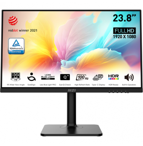 Monitor MSI Modern MD2412P 23.8 IPS 1ms HDMI USB-C DP Alternate Pivot glosniki