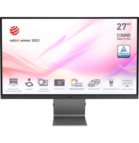 Monitor MSI Modern MD271UL 27 IPS 4ms HDMI DP USB-C glosniki szary 3y Warranty