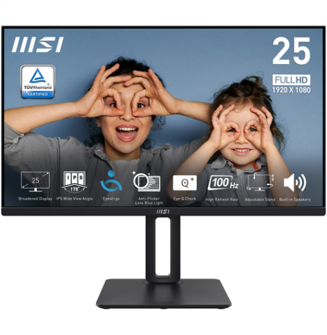 Monitor MSI PRO MP251P 24.5 IPS FHD 300 cd/m2 4ms D-SUB HDMI glosniki