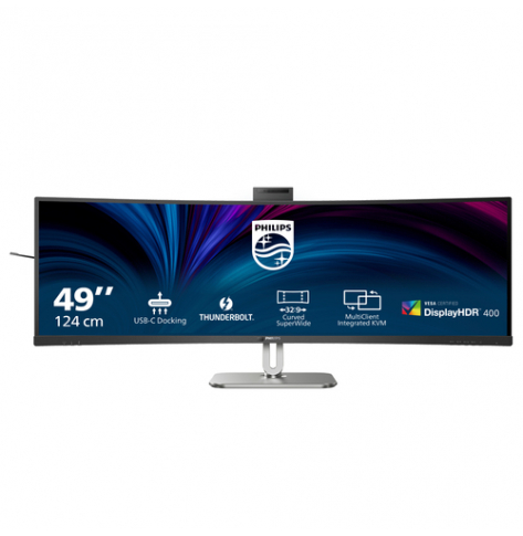 Monitor PHILIPS 49B2U6903CH/00 48.8 5K VA Curved H/A 170mm SUPERWIDE USB-C DP HDMI USB glosniki kamera