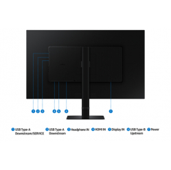 Monitor SAMSUNG LS32D600EAUXEN 32 16:9 WQHD IPS 5ms HDR10 HAS Swivel Pivot Tilt HDMI DP USB VESA100