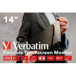 Monitor VERBATIM PMT-14 Portable Touch 14 FHD HD Metal Housing