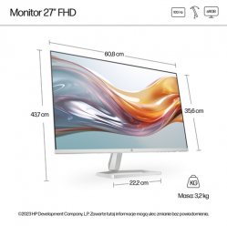 Monitor HP S5 527sw 27 IPS FHD  5ms D-Sub HDMI bialy