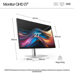 Monitor HP S7 Pro 727pq 27 QHD WQHD 120Hz 16:9 IPS czarny HDMI DP