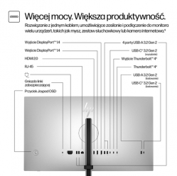 Monitor HP S7 Pro 727pu Docking 27 QHD WQHD 120Hz 16:9 IPS czarny TB4 HDMI DP
