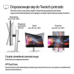 Monitor HP S7 Pro 727pu Docking 27 QHD WQHD 120Hz 16:9 IPS czarny TB4 HDMI DP