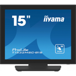 Monitor IIYAMA T1532MSC-B1S 15 PCAP Bezel Free Front 10P Touch HD glosniki VGA DP HDMI USB