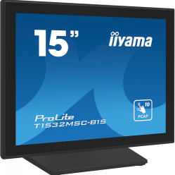 Monitor IIYAMA T1532MSC-B1S 15 PCAP Bezel Free Front 10P Touch HD glosniki VGA DP HDMI USB