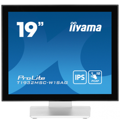 Monitor IIYAMA T1932MSC-W1SAG 19 bialy PCAP Touch IPS Panel HD glosniki VGA DP