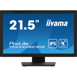 Monitor IIYAMA T2234MSC-B1S 21.5 PCAP Bezel Free Front glosniki 10P Touch IPS Panel FHD