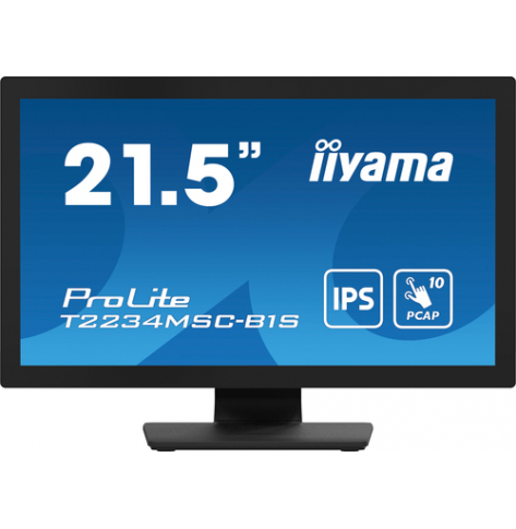 Monitor IIYAMA T2234MSC-B1S 21.5 PCAP Bezel Free Front glosniki 10P Touch IPS Panel FHD