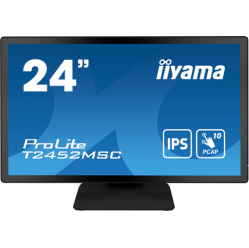 Monitor IIYAMA T2452MSC-B1 24 IPS FHD PCAP 10P Touch Flat Bezel Free Glass  HDMI DP USB  glosniki kamera