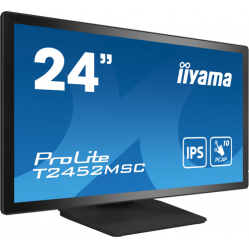 Monitor IIYAMA T2452MSC-B1 24 IPS FHD PCAP 10P Touch Flat Bezel Free Glass  HDMI DP USB  glosniki kamera