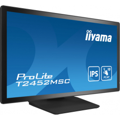 Monitor IIYAMA T2452MSC-B1 24 IPS FHD PCAP 10P Touch Flat Bezel Free Glass  HDMI DP USB  glosniki kamera