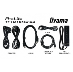 Monitor IIYAMA TF1015MC-B2 A 10 Touch HD VA 10touch paints CS VGA HDMI DP IP65 czarny