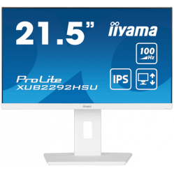 Monitor IIYAMA XUB2292HSU-W6 21.5 ETE IPS FHD  0.4ms glosniki HDMI DP USB bialy