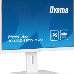 Monitor IIYAMA XUB2497HSN-W2 24 IPS FHD  1ms HDMI DP USB USB-C 7 LAN glosniki  Stand bialy