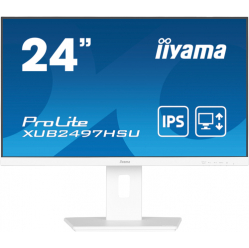 Monitor IIYAMA XUB2497HSU-W2 24 IPS FHD Adaptive Sync  1ms HDMI DP USB glosniki  Stand bialy