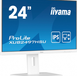 Monitor IIYAMA XUB2497HSU-W2 24 IPS FHD Adaptive Sync  1ms HDMI DP USB glosniki  Stand bialy