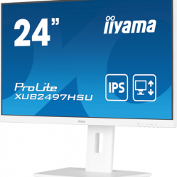 Monitor IIYAMA XUB2497HSU-W2 24 IPS FHD Adaptive Sync  1ms HDMI DP USB glosniki  Stand bialy