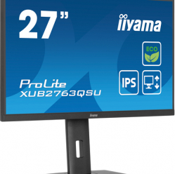 Monitor IIYAMA XUB2763QSU-B1 Green Choice 27 IPS WQHD 2ms HDMI DP USB glosniki FreeSync Stand