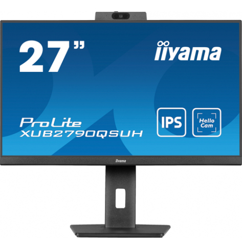 Monitor IIYAMA XUB2790QSUH-B1 27 IPS QHD LED 0.4ms DP HDMI USB-C Out v3.2 kamera  glosniki