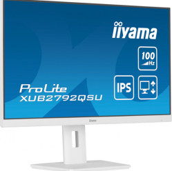 Monitor IIYAMA XUB2792QSU-W6 27 ETE IPS WQHD  0.4ms HDMI DP USB glosniki FreeSync bialy