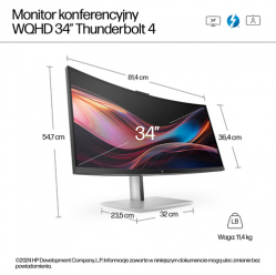 Monitor HP 734pm 34 WQHD HDMI DP Display