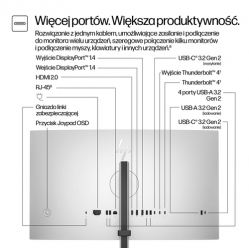 Monitor HP 727pm Docking Display 27 UHD 16:9 DP HDMI USB-C
