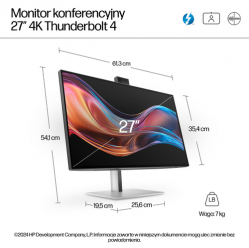 Monitor HP 727pm Docking Display 27 UHD 16:9 DP HDMI USB-C