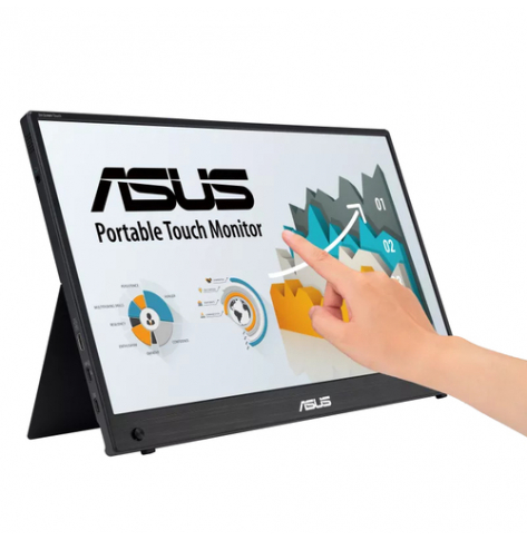 Monitor ASUS ZenScreen Touch MB16AMTR portable 15.6 IPS FHD WLED 16:9 5ms HDMI USB-C glosniki  czarny szary