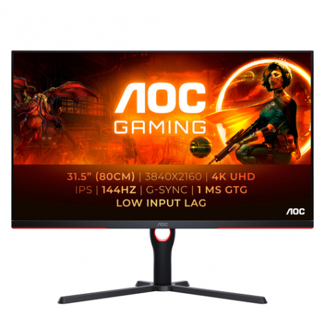 Monitor AOC U32G3X/BK 31.5 IPS 4K UHD 160Hz 1ms HDMI DP