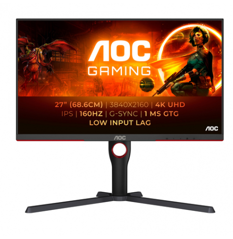 Monitor AOC U27G3X/BK 27 IPS 4K 160Hz 1ms DP HDMI