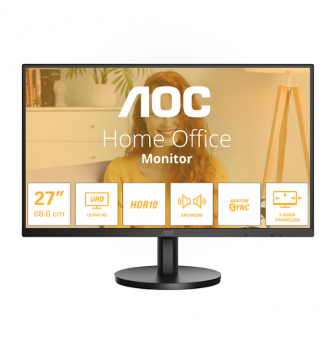 Monitor AOC U27B3A 27 UHD HDR10 HDMI DP czarny