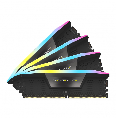 Pamięć CORSAIR VENGEANCE RGB DDR5 96GB 4x24GB DDR5 6400 CL32-40-40-84 1.40V Intel XMP - BLACK