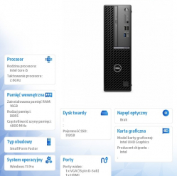 Komputer DELL OptiPlex 7020 SFF i5-14500 16GB 512GB SSD WIFI BT Win11Pro 5Y KYH