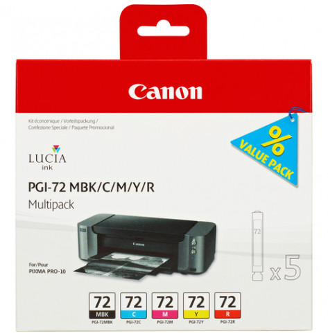 Tusz CANON PGI-72 MBK/C/M/Y/R Multi Pack for PIXMA-PRO 10