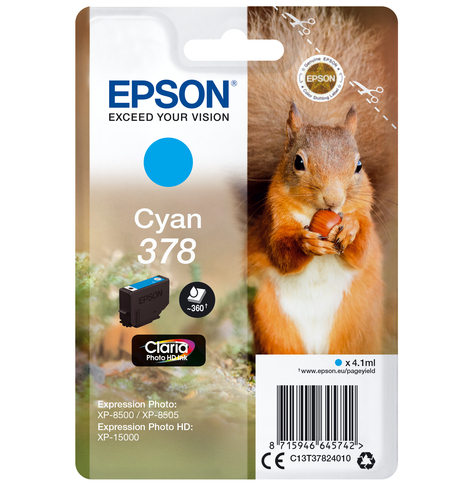 Tusz Epson cyan RF+AM  | 4.1ml | Claria photo HD