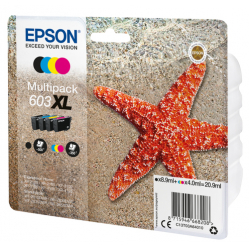 Multipack Epson C13T03A64010 C13T03A64010 4-colours 603XL 8,9 ml + 3 x 4,0 ml